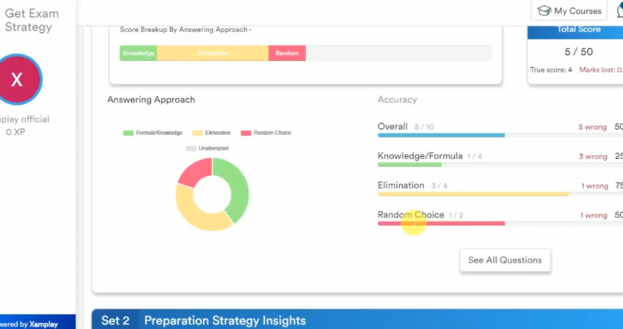 Xamplay screenshot: Xamplay analytics