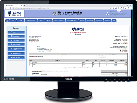 Field Force Tracker Software - System Invoice Options and QB Sync