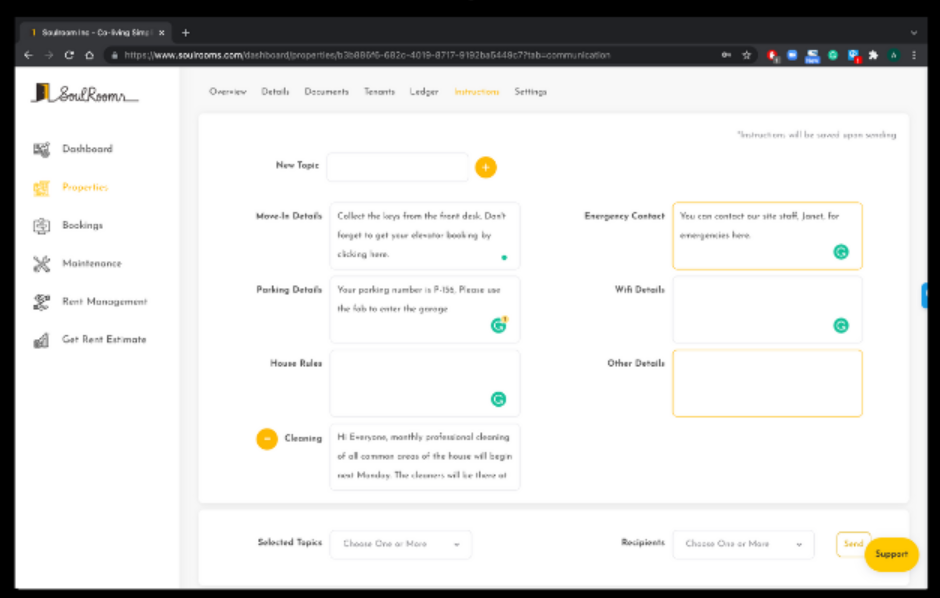 SoulRooms Software - SoulRooms instructions