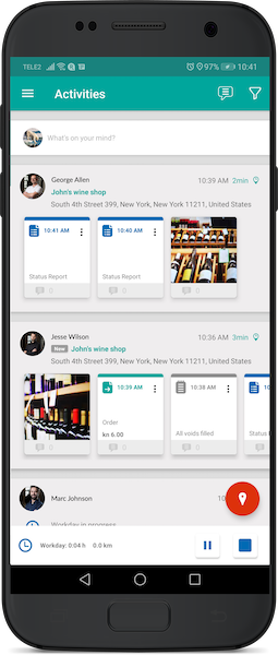 Activity history