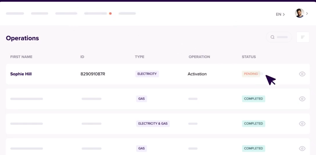 Tecalis Customer Hub screenshot: Tecalis Customer Hub operations
