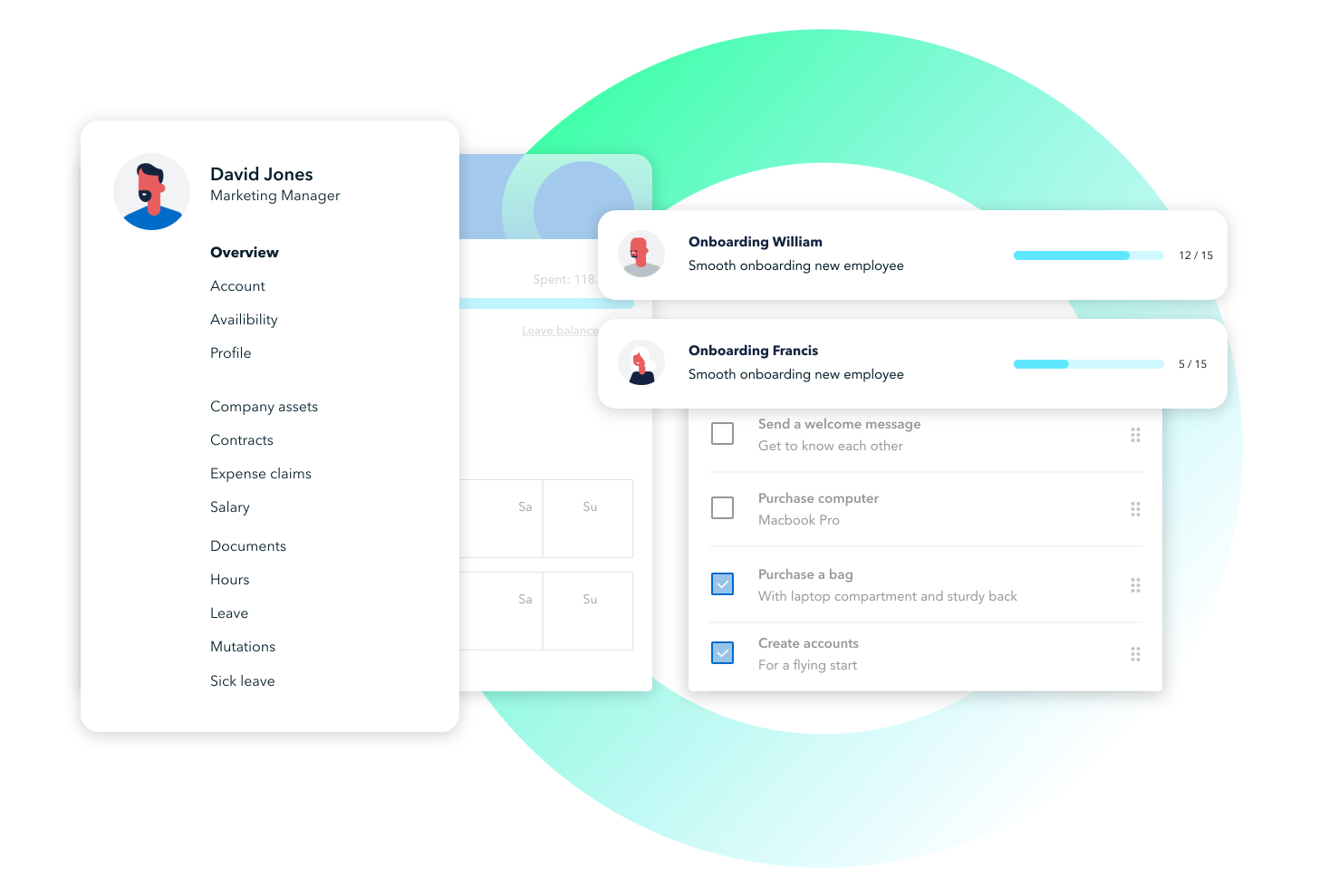 HoorayHR automates the onboarding process, so your new employee quickly feels at home. And the best part: HoorayHR saves you a lot of time and hassle!