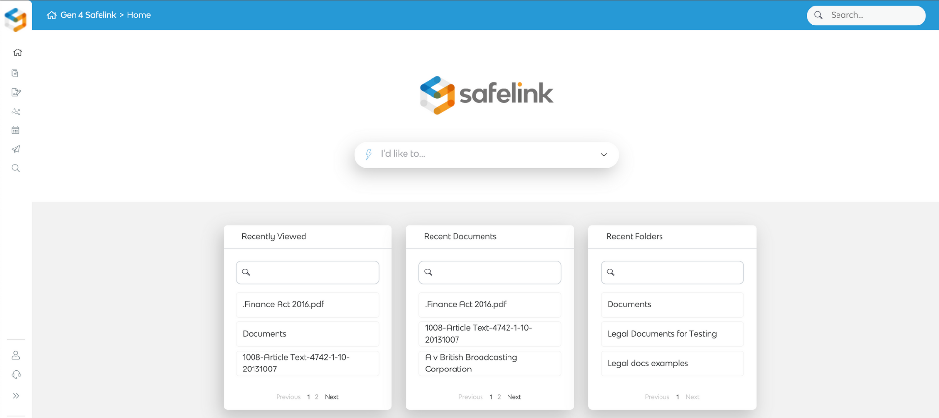 Safelink Homepage