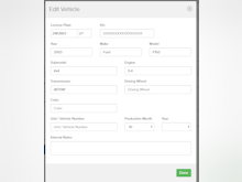 ProfitBoost Software Software - Add vehicles to the system