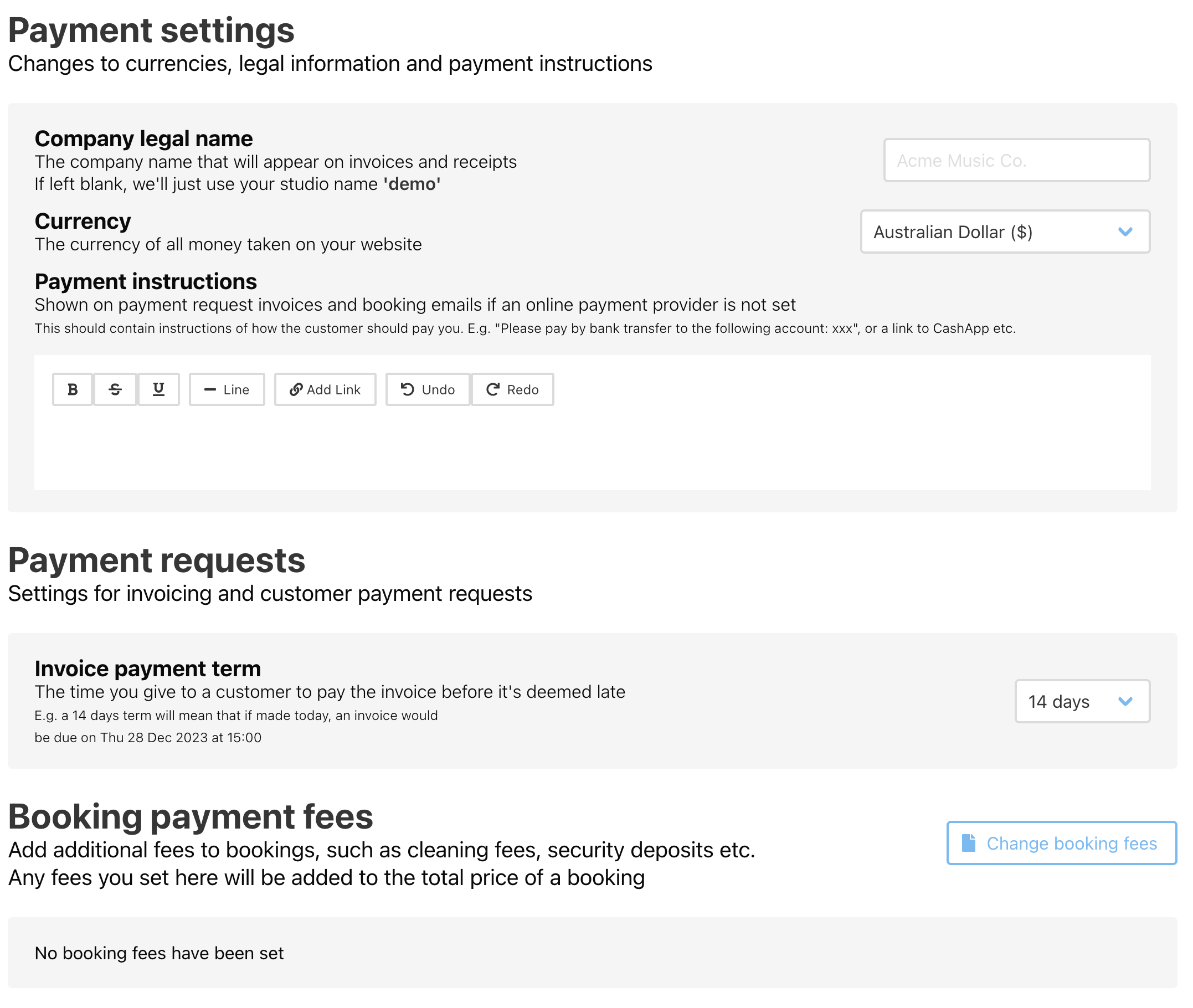 Jammed payments are flexible - there are multiple ways to setup Jammed to match how your studio operates