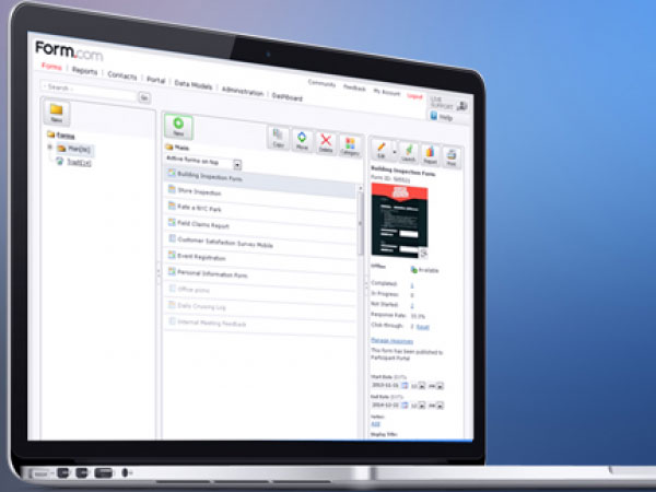 Form.com provides intuitive admin control and security