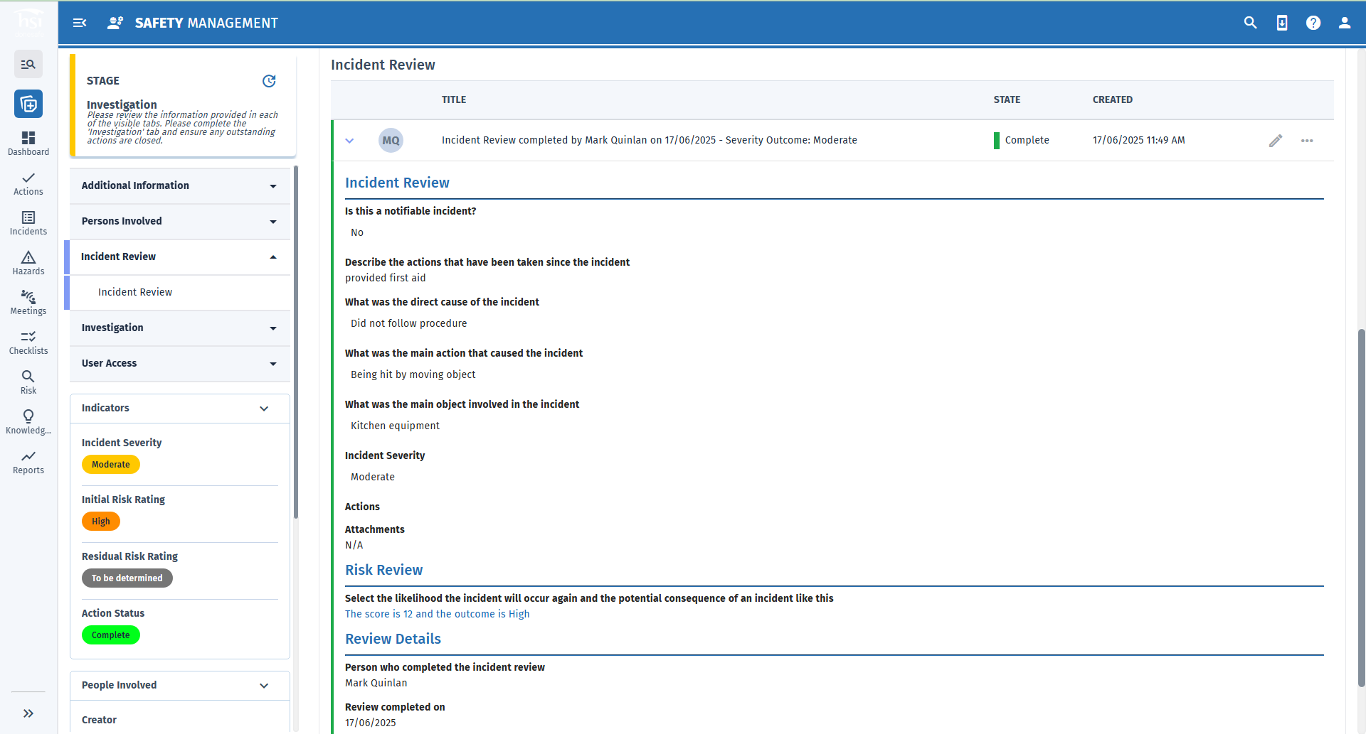 HSI Donesafe Software - 3