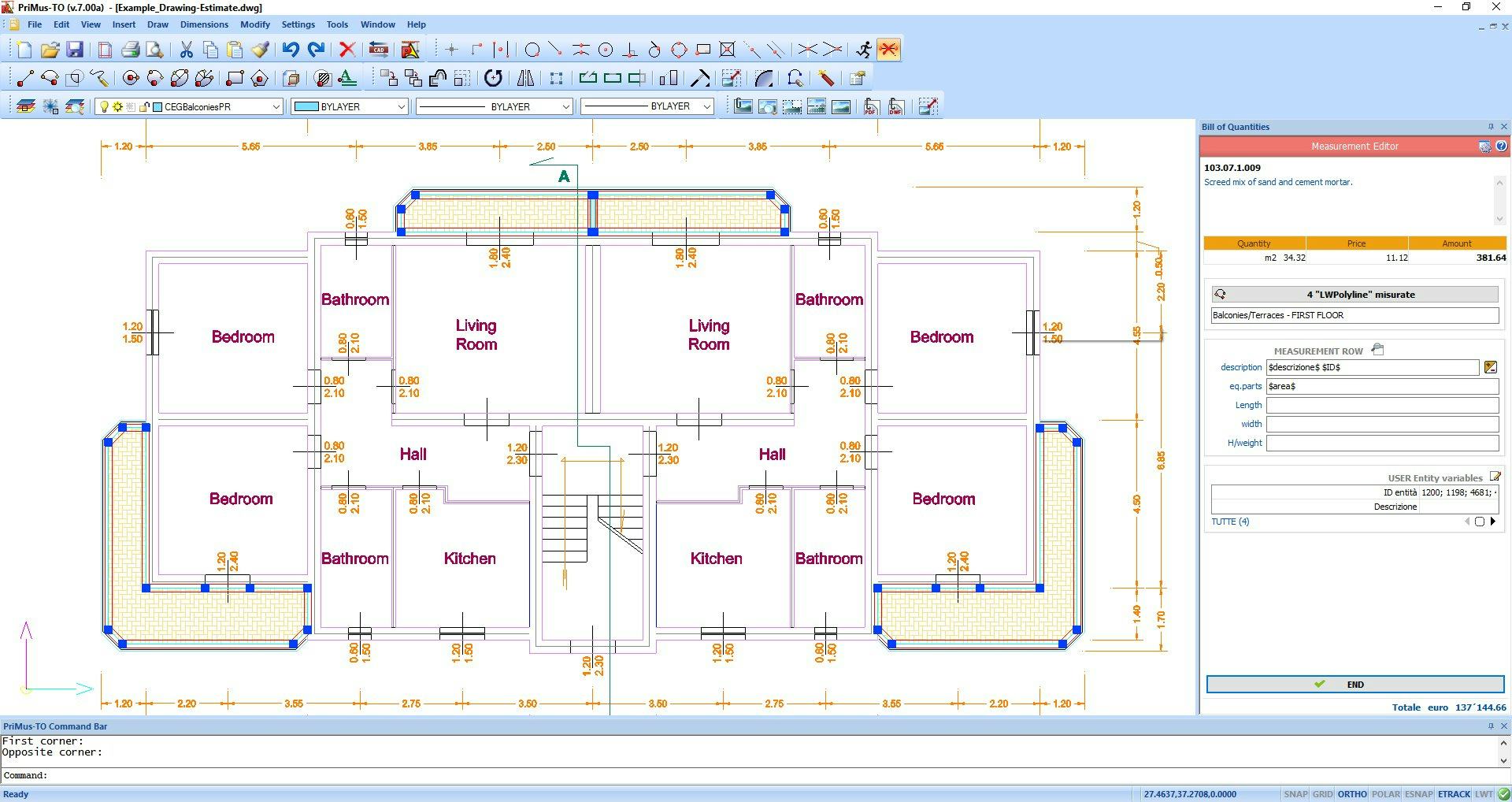 PriMus-TO Software - Measurement editor