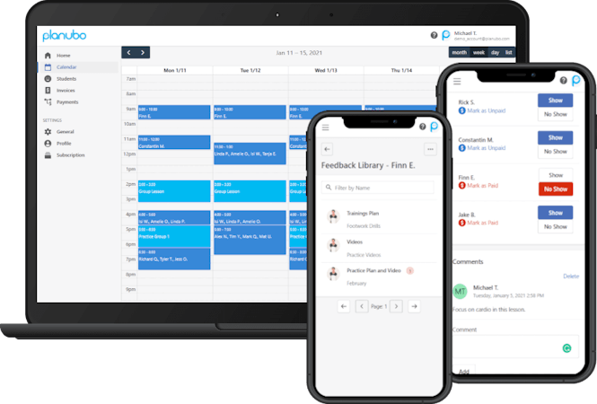 Planubo screenshot: Planubo Scheduling and Client Management Software