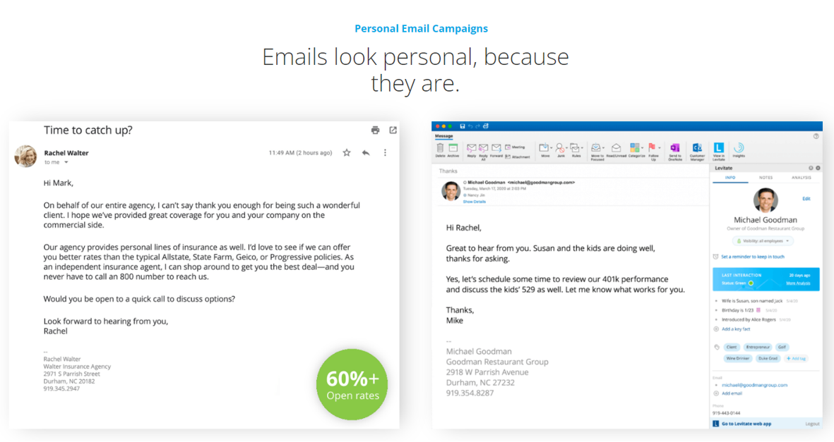 Personalized email sent at scale or automatically.