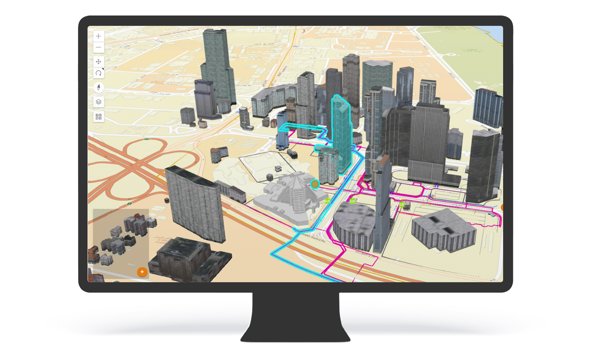 Monitor and maintain assets with 2D/3D GIS and IoT integrations in real-time​