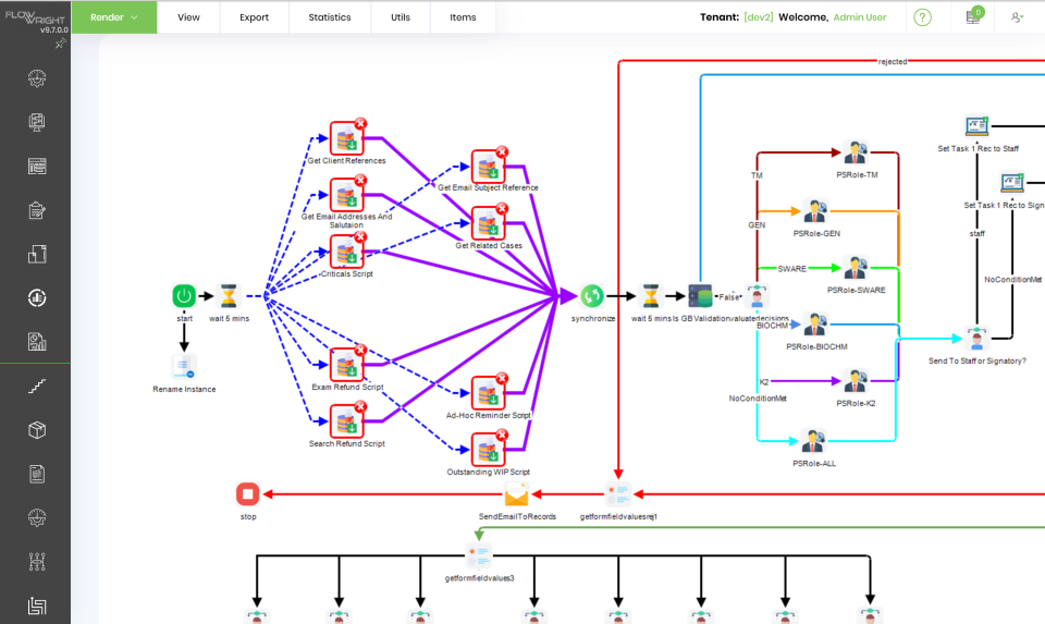 FlowWright screenshot: FlowWright render