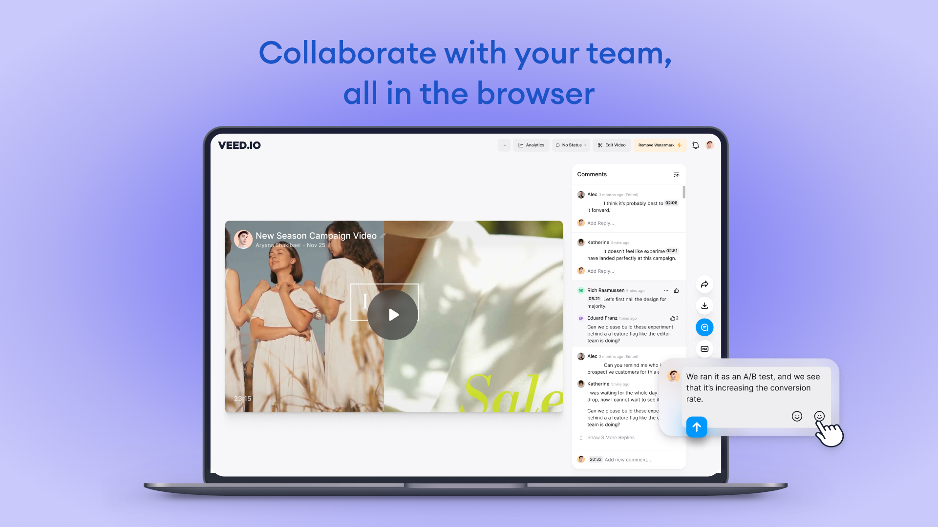 Work collaboratively - All in the browser