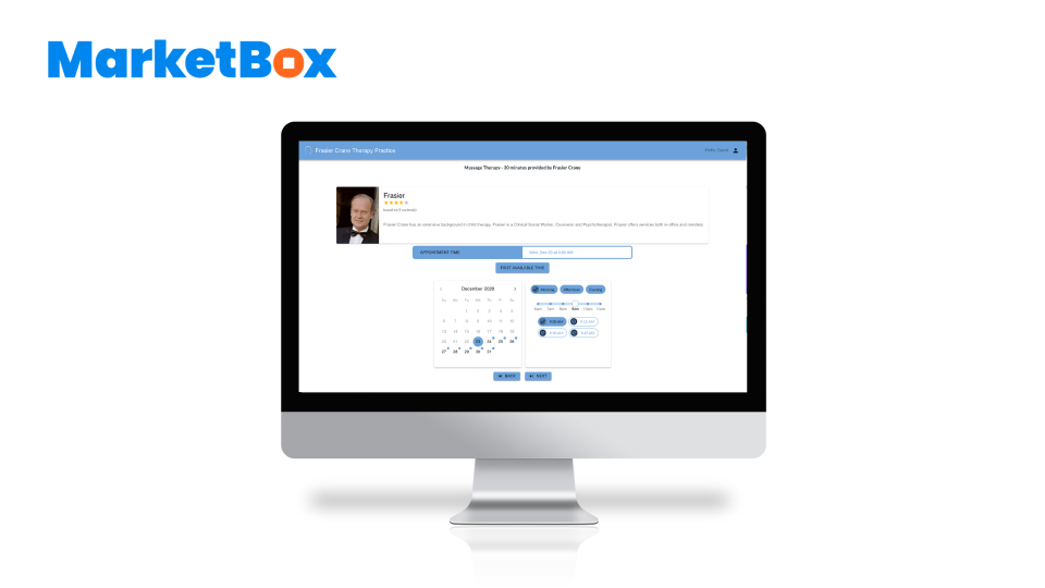 MarketBox Software - Date & Time Selector