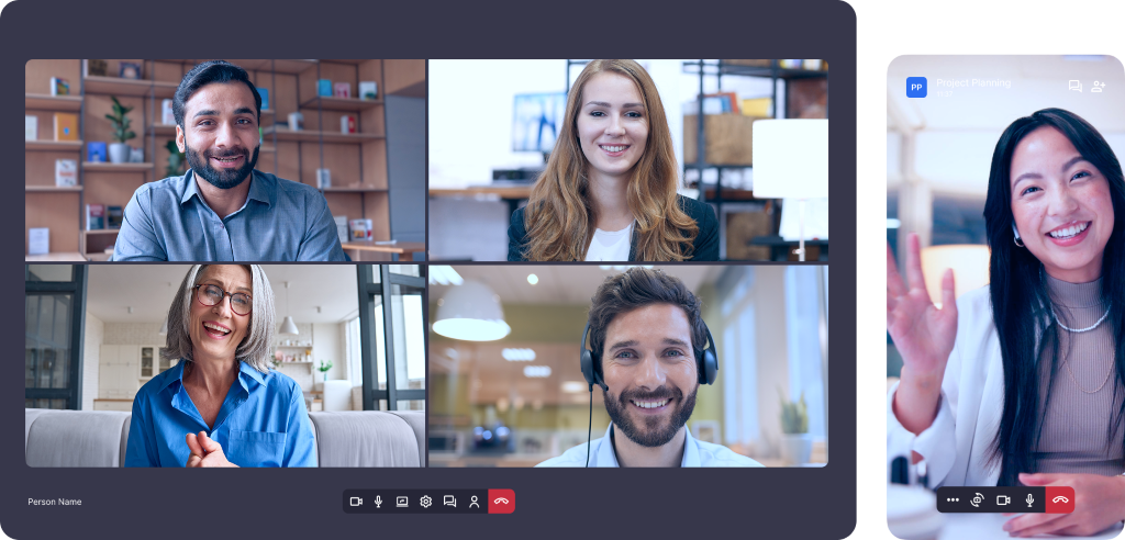 #One screenshot: #One is a secure communication software for simplifying communications and boost productivity, enabling seamless communication and collaboration through video meetings and conferencing, team chats, instant messaging and file sharing.