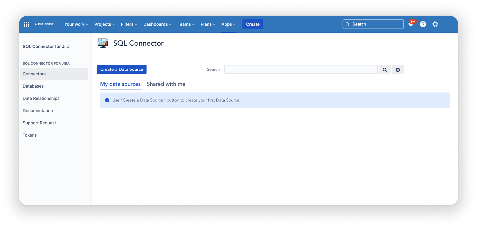 SQL Connector for Jira: Create Data Source