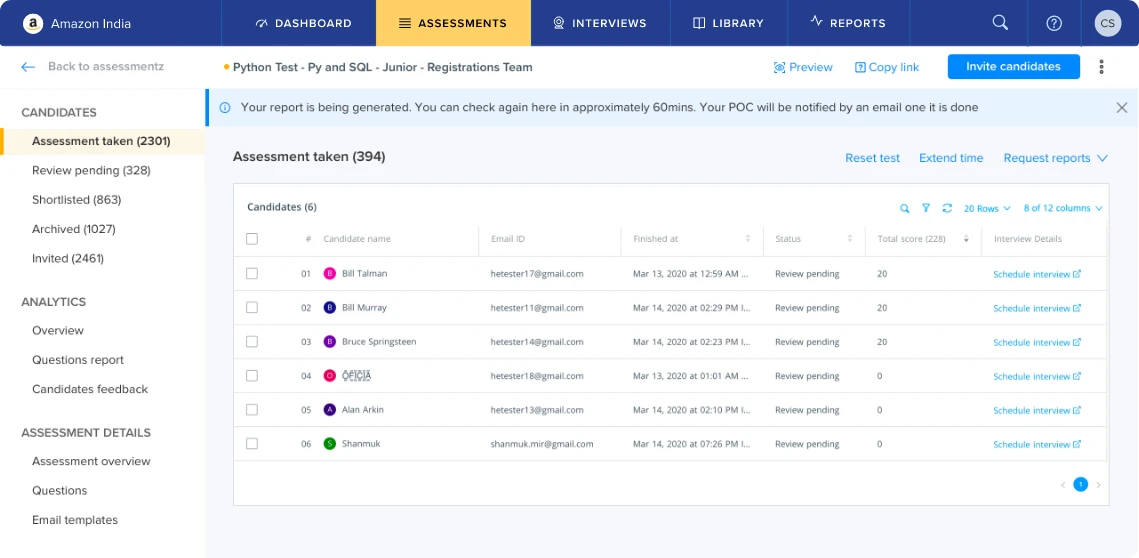 HackerEarth Assessments screenshot: Build advanced assessments with ease, speed & flexibility