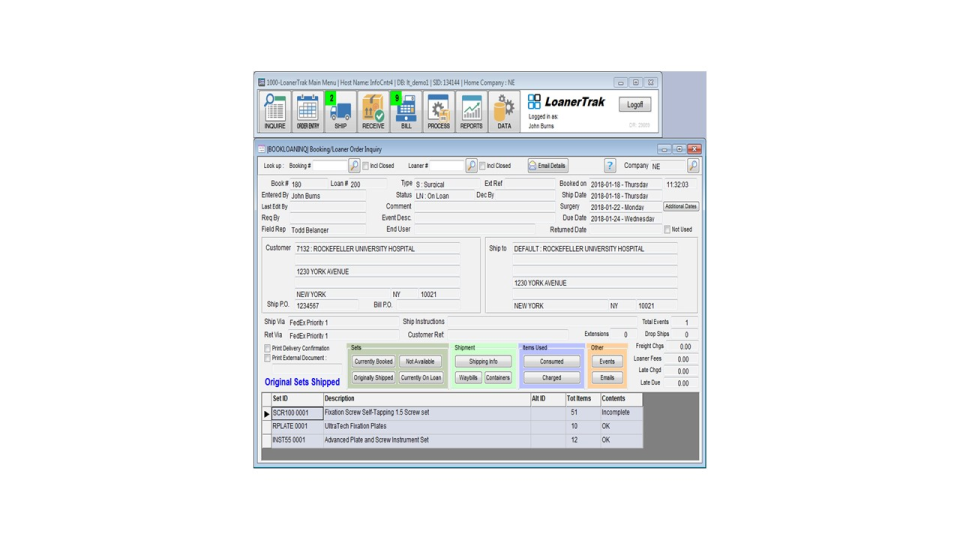LoanerTrak Software - 1