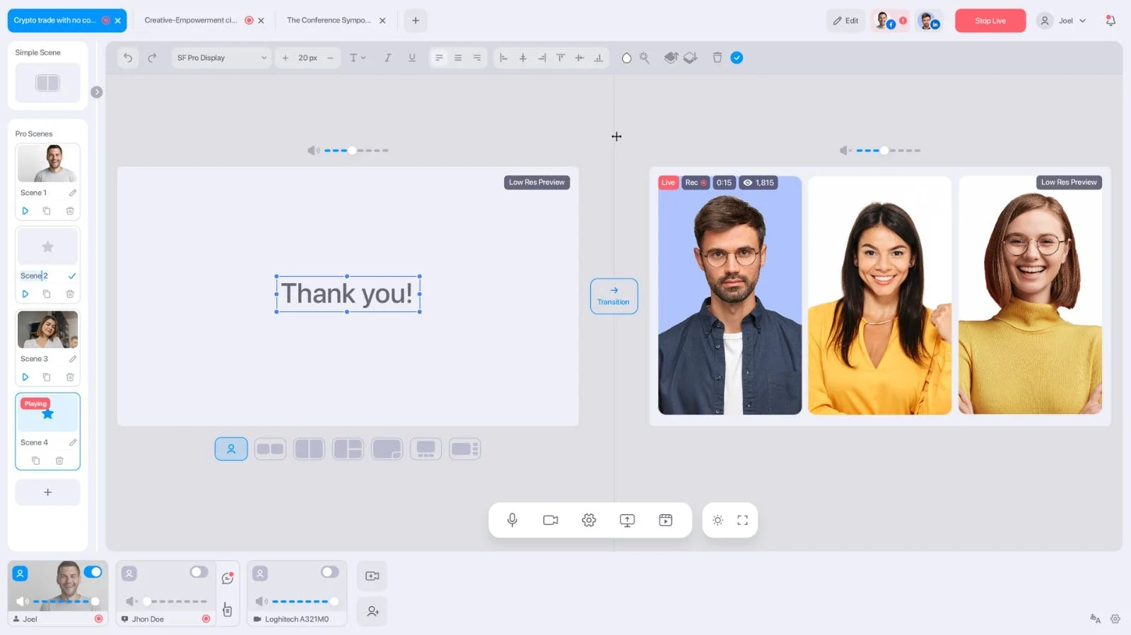 evmux screenshot: Editor 1