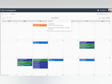 Column Case Management Software - Personalized Calendar