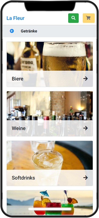 tap4drink screenshot: Digital Menu: Overview