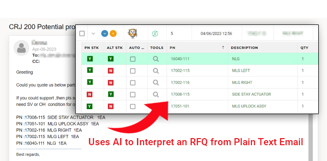 Vista-Suite Software - Plain Text RFQ Emails Can Be Recognized and Staged for Quoting, Optional