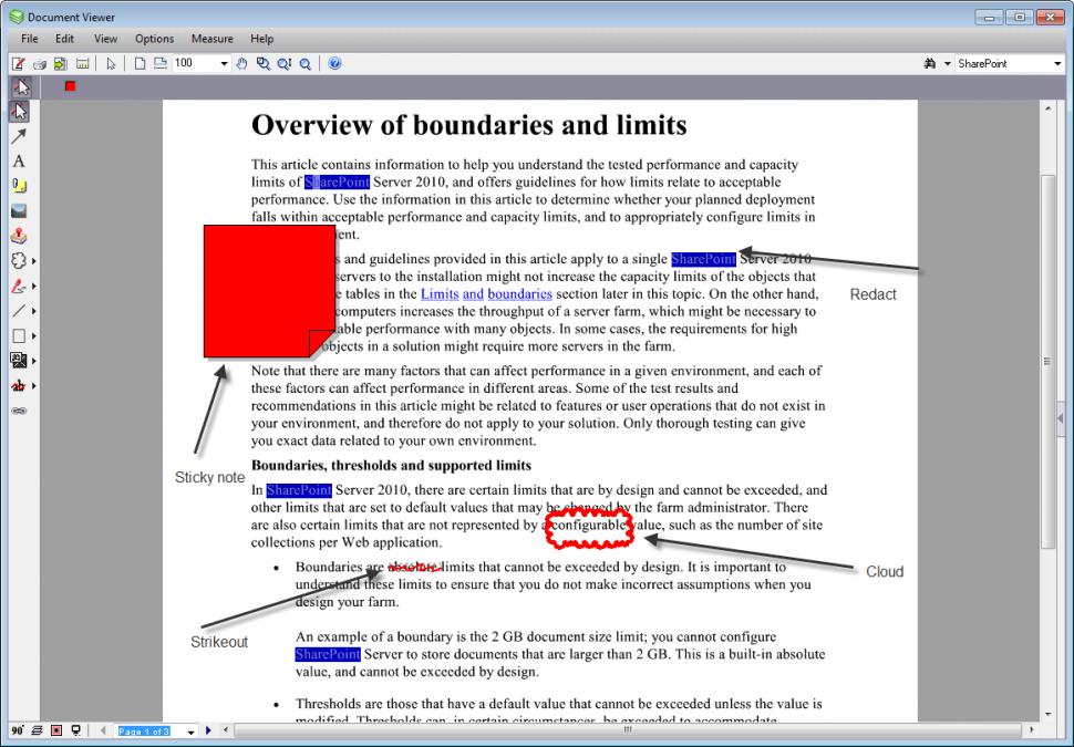 Redaction and security document viewer