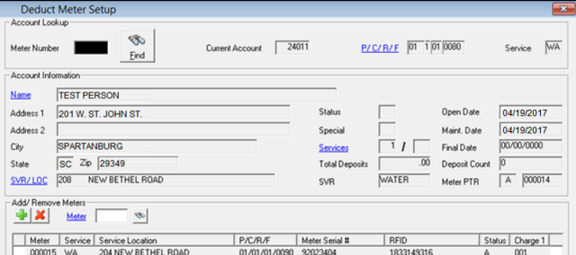 Our Utility Billing solution allow users to assign deduct/sub meters to the service.