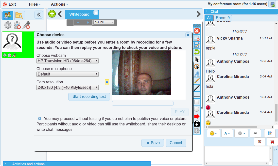 Apache OpenMeetings video conferencing
