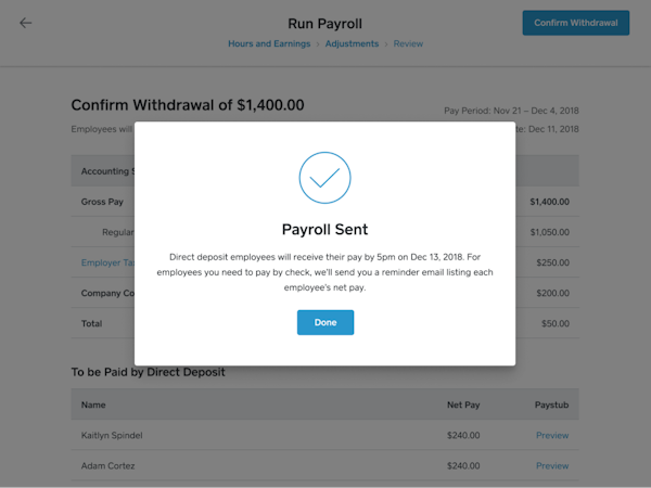 Square Payroll Logiciel - 4