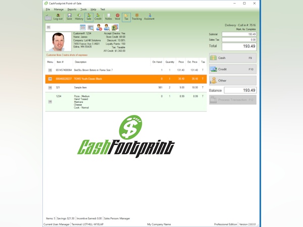 CashFootprint Point-of-Sale Software - 3