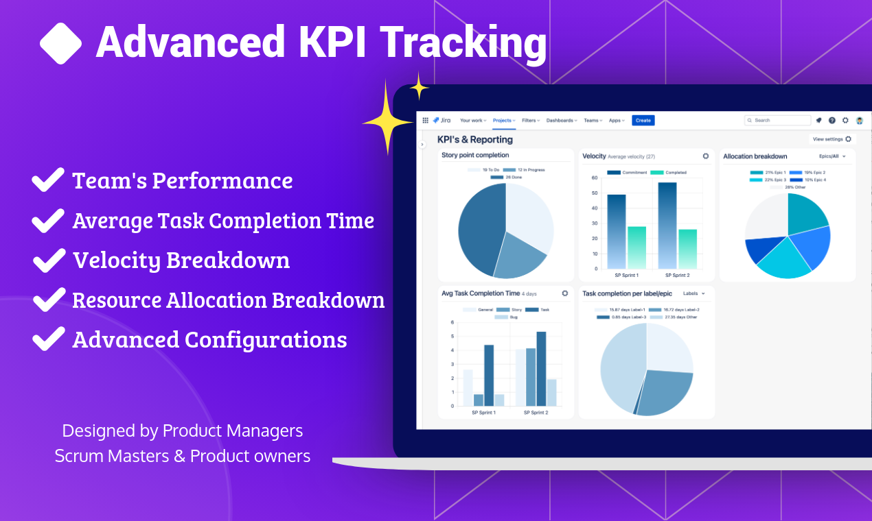 Product KPI and velocity Tracking Jira