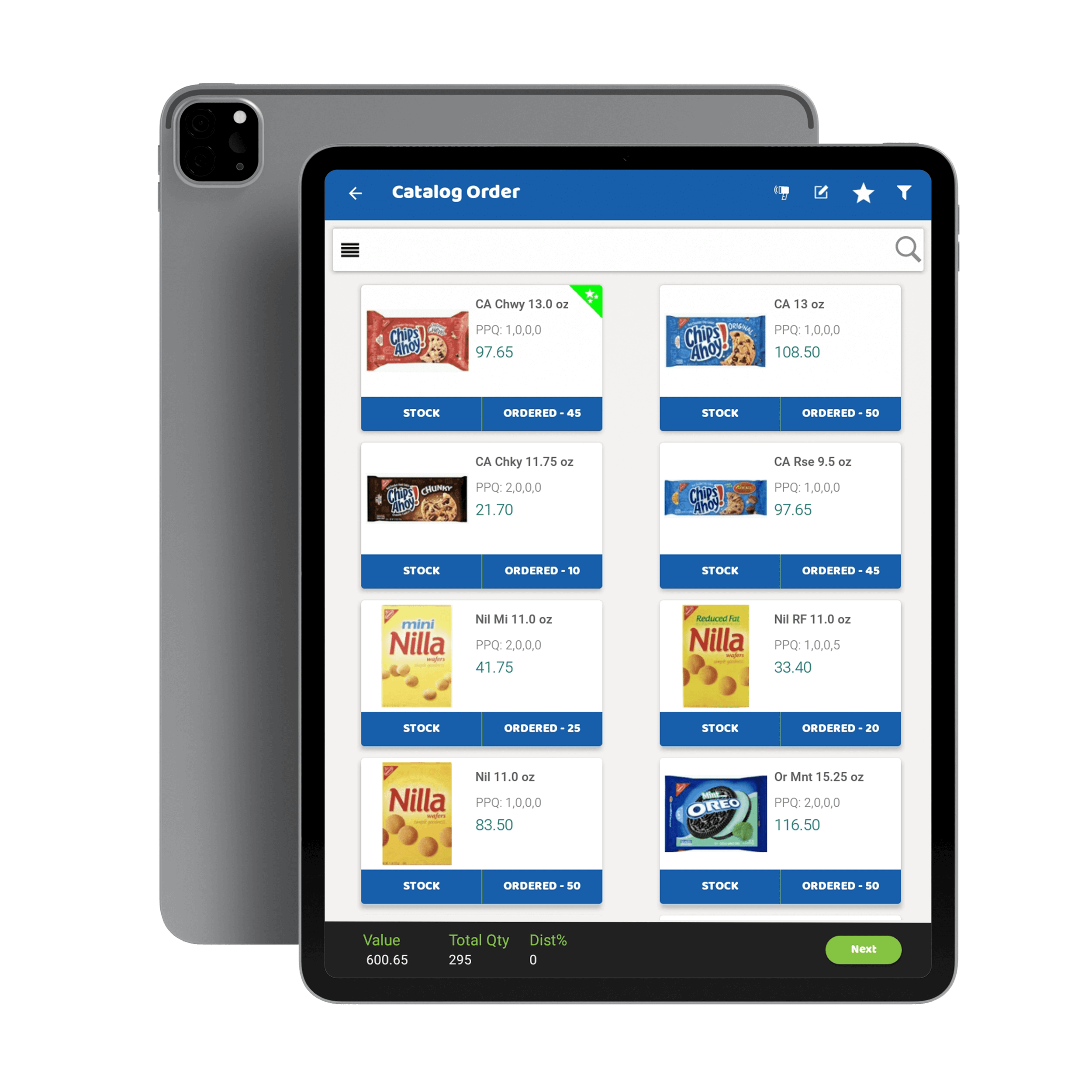 Ivy Mobility Software - Digital Ordering Screen