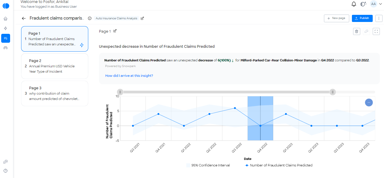 Fosfor Decision Cloud Software - Share data stories with Gen-AI powered summaries and collaborative insights