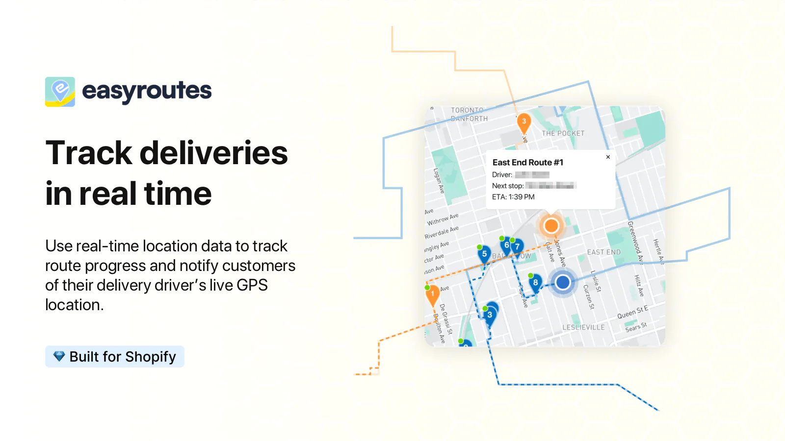 Track deliveries in real time