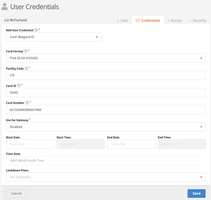 Openpath add user credentials