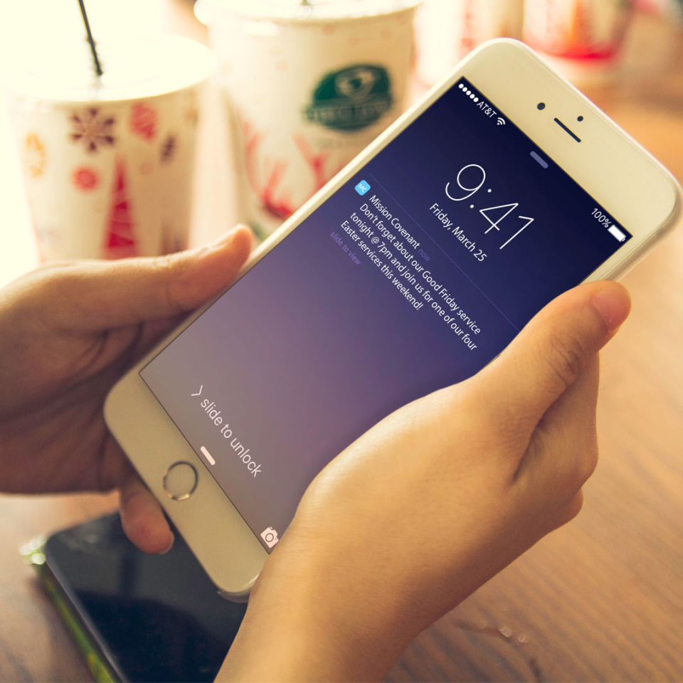 Go Church App screenshot: Receive push notifications