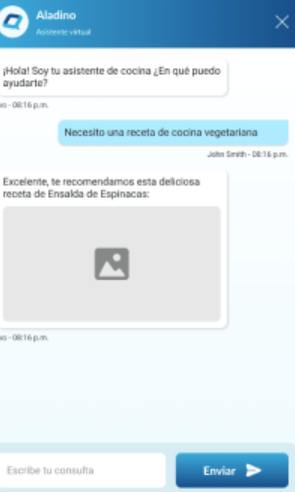Aladino by Digevo screenshot: Aladino by Digevo virtual agent for customer service 