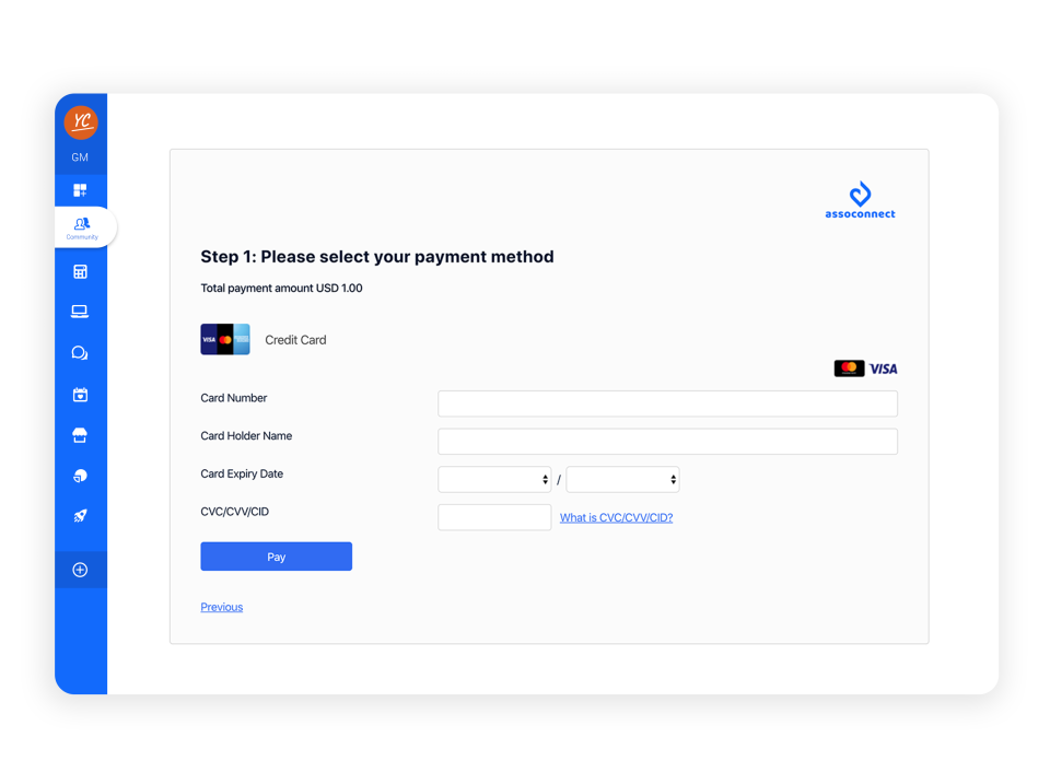 AssoConnect online payment