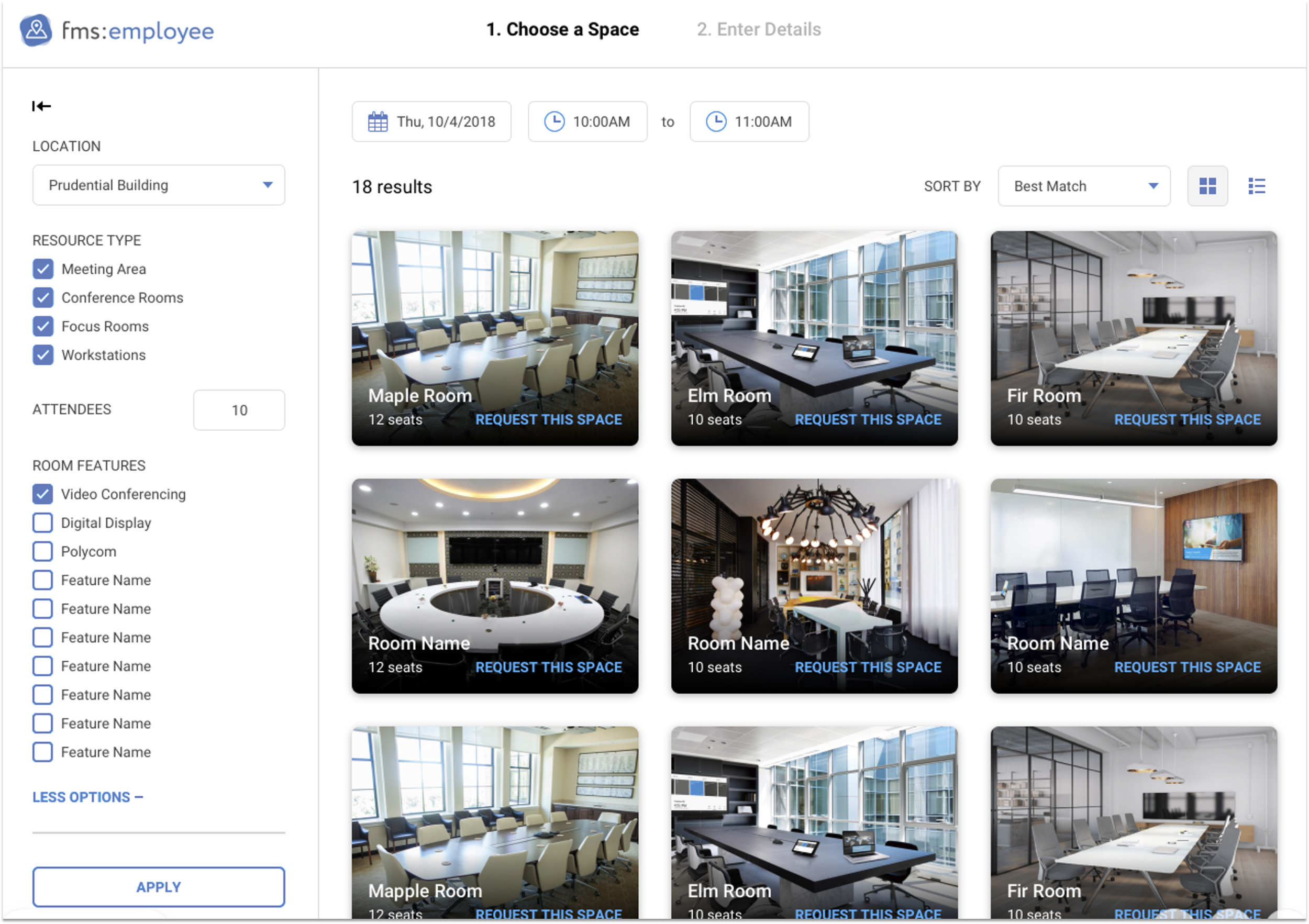 FMS:Employee Select Meeting Room-thumb