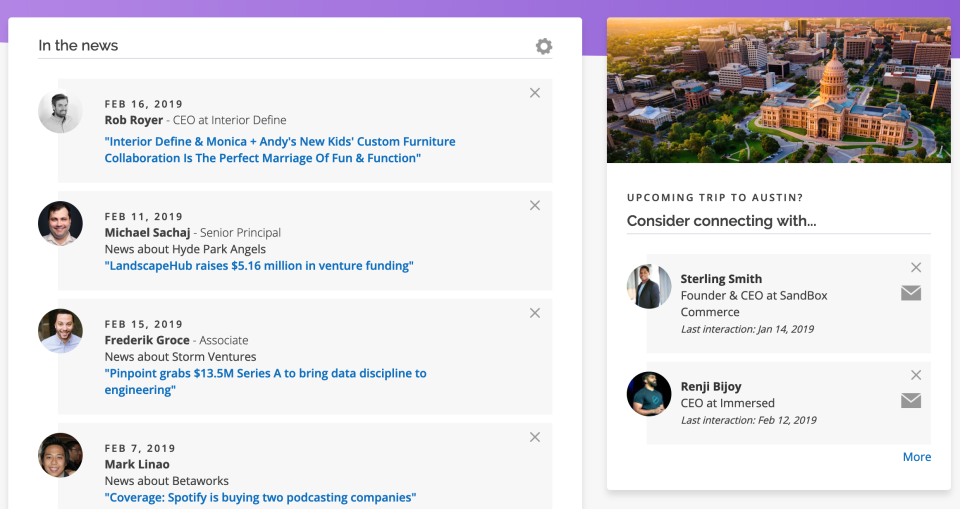 4Degrees Software - The network news tool helps users stay updated on job changes, news and investments