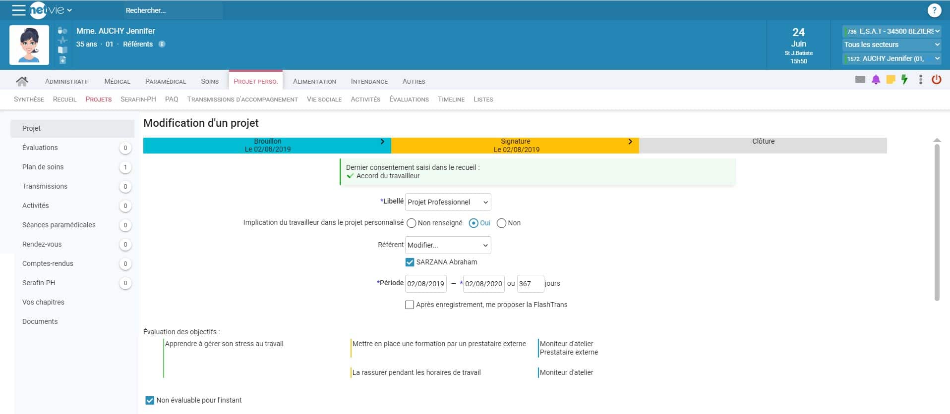 NETVie screenshot: NETVie personalized projects