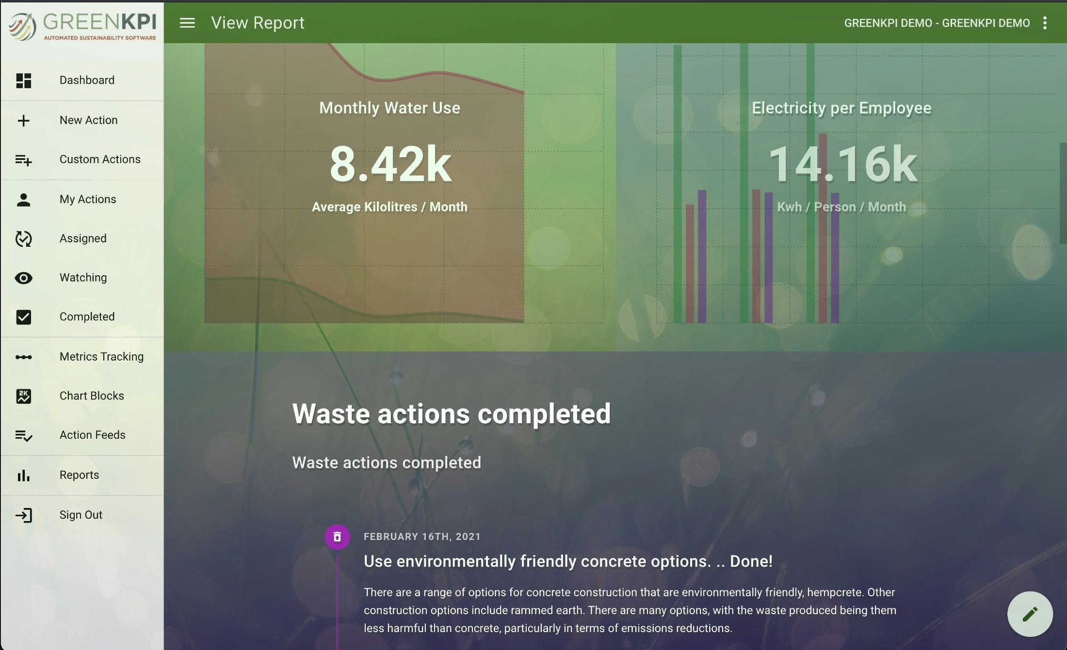 GreenKPI Software - 4