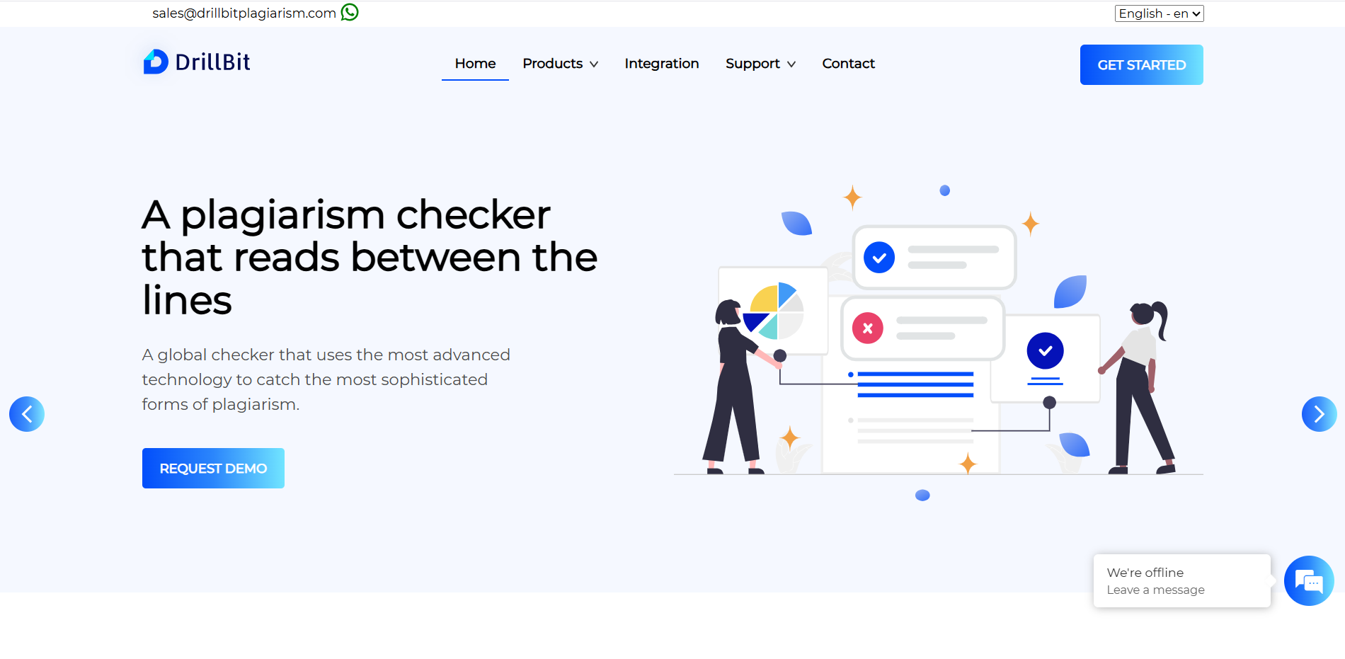 DrillBit screenshot: DrillBit plagiarism detection software
