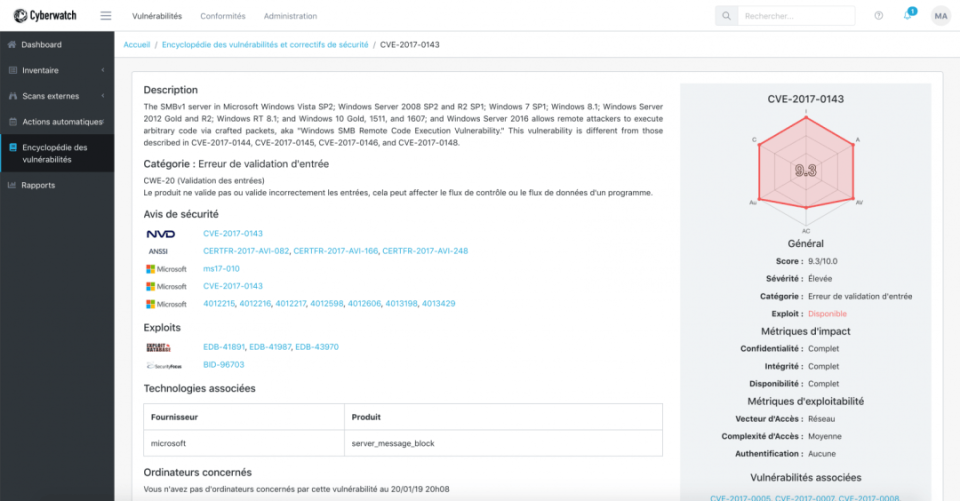 Cyberwatch Vulnerability Manager Software - 3