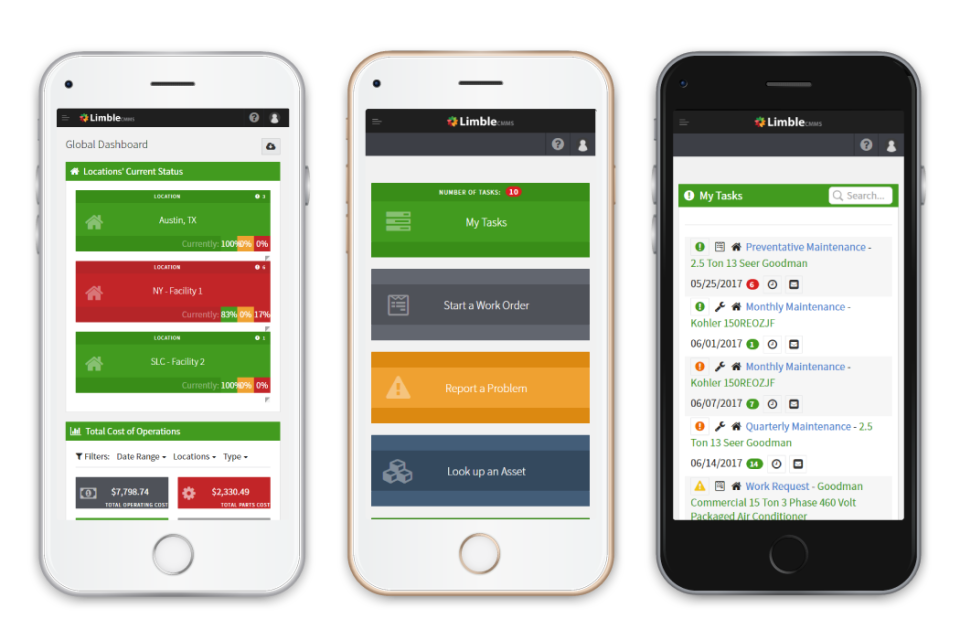 A mobile CMMS for a mobile workforce: WO's, PM's, and your equipment's entire work history at your fingertips no matter where you are. Instant updates and notifications, speech to text, spare part inventory, and QR codes for easy work request submissions.