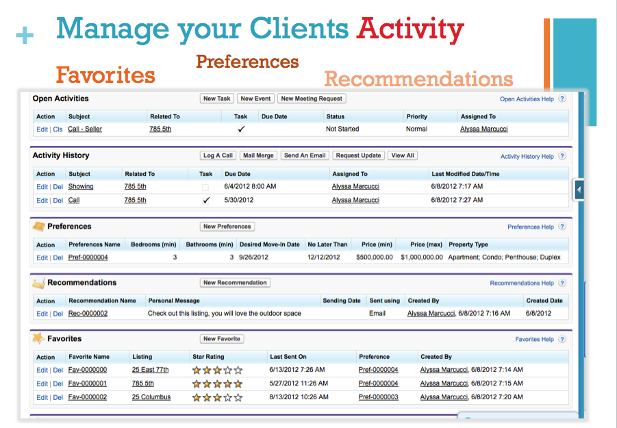 Manage your Clients Activity