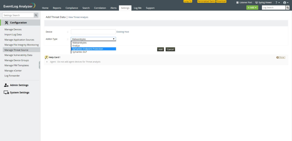 ManageEngine EventLog Analyzer