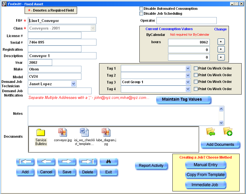 I'mOnIt! Software - Fixed Asset