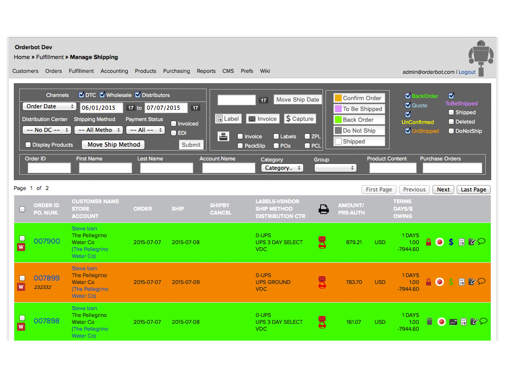 Orderbot Software - Shipping Management